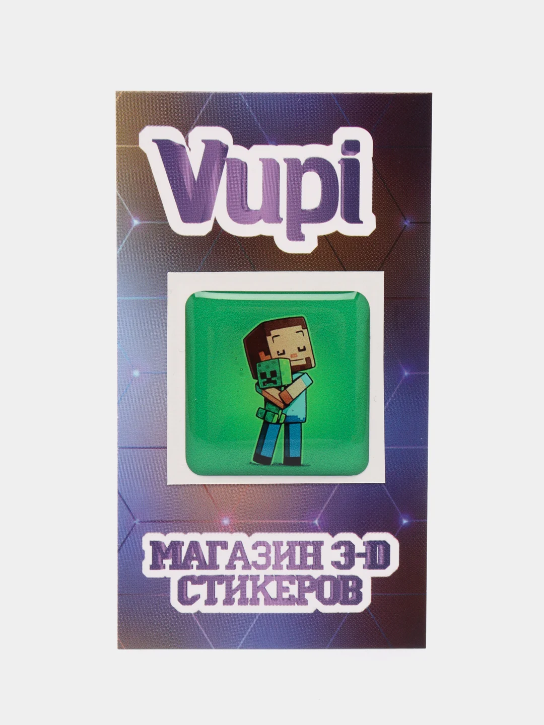 Багровый 3d-стикеры, наклейки на телефон Minecraft (Майнкрафт), Маша и Медведь