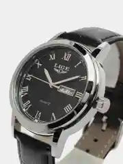 Черный мужские наручные часы Lige LG9846 c календарём, в подарочной упаковке