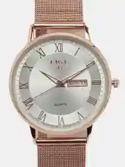 Бордовый мужские наручные часы Lige 10049 с календарём, в подарочной упаковке