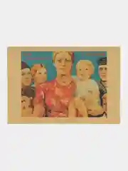 Синий конверт подарочный, для денег, с фото открыткой "Мама, ты мой герой"