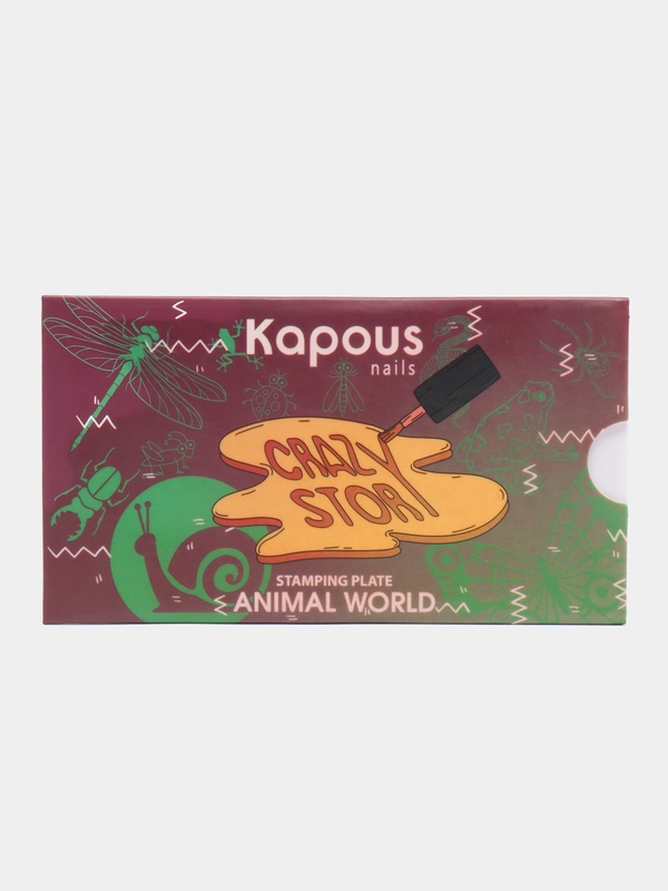 Пластина для стемпинга "Animal world", "Crazy story", Kapous, Артикул 2800