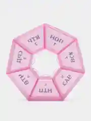 Розовый бокс для таблеток с днями недели