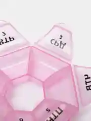 Розовый бокс для таблеток с днями недели