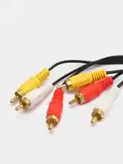 Черный видео - аудио кабель 3rca - 3rca, тюльпаны 1,5м, 3м, 5м