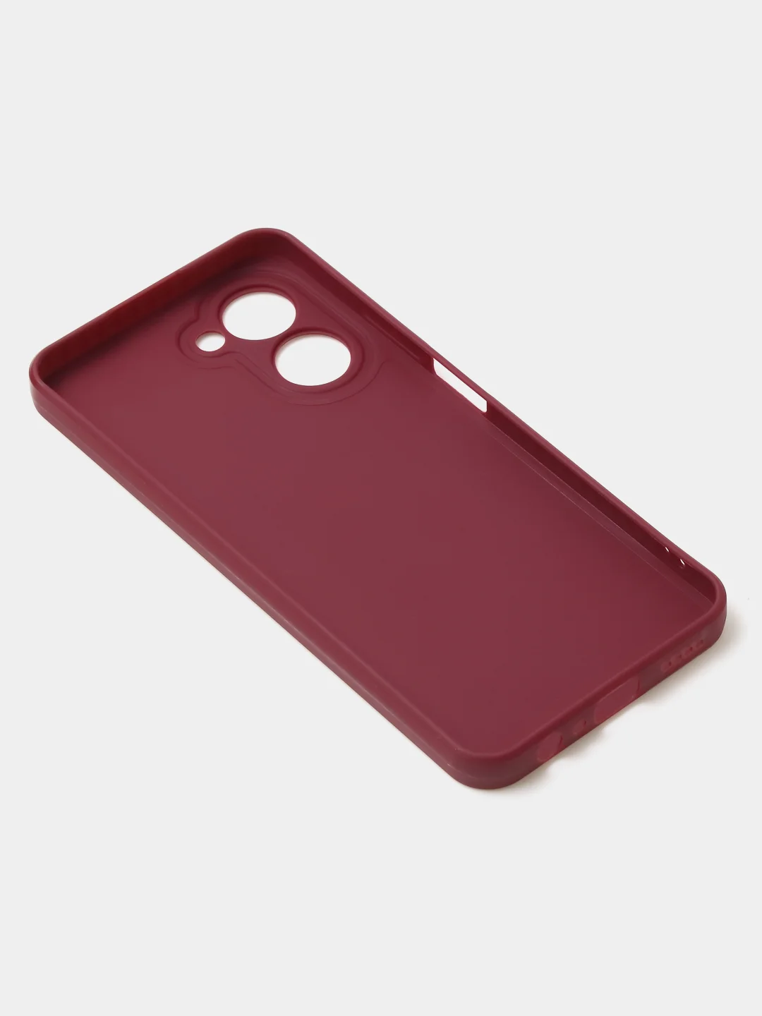 Бордовый чехол для Realme C33 (4G) матовый, с дополнительной защитой камеры