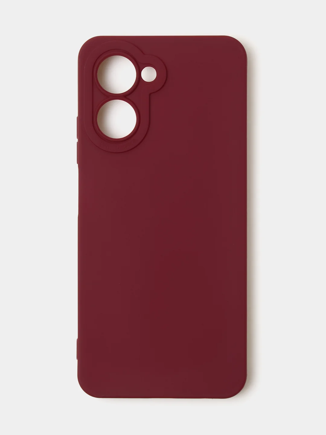 Бордовый чехол для Realme C33 (4G) матовый, с дополнительной защитой камеры