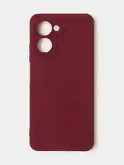Бордовый чехол для Realme C33 (4G) матовый, с дополнительной защитой камеры