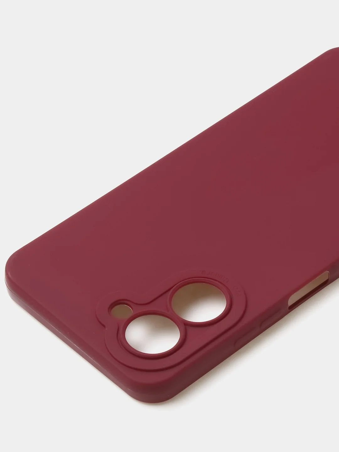Бордовый чехол для Realme C33 (4G) матовый, с дополнительной защитой камеры