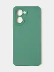 Зеленый чехол для Realme C33 (4G) матовый, с дополнительной защитой камеры