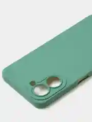 Зеленый чехол для Realme C33 (4G) матовый, с дополнительной защитой камеры