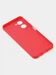 Красный чехол для Realme C33 (4G) матовый, с дополнительной защитой камеры