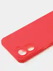 Красный чехол для Realme C33 (4G) матовый, с дополнительной защитой камеры