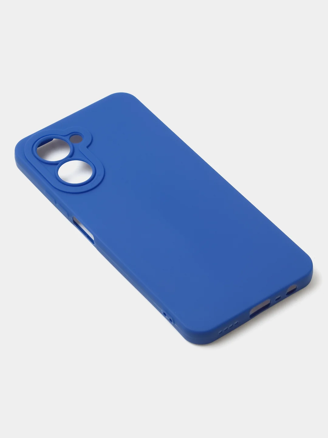 Синий чехол для Realme C33 (4G) матовый, с дополнительной защитой камеры