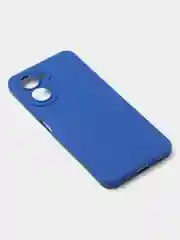 Синий чехол для Realme C33 (4G) матовый, с дополнительной защитой камеры