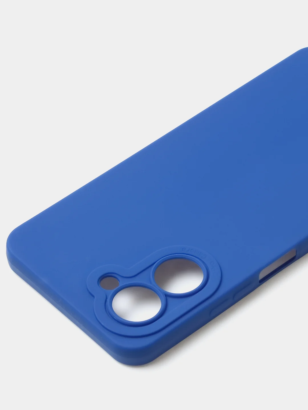 Синий чехол для Realme C33 (4G) матовый, с дополнительной защитой камеры