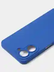 Синий чехол для Realme C33 (4G) матовый, с дополнительной защитой камеры
