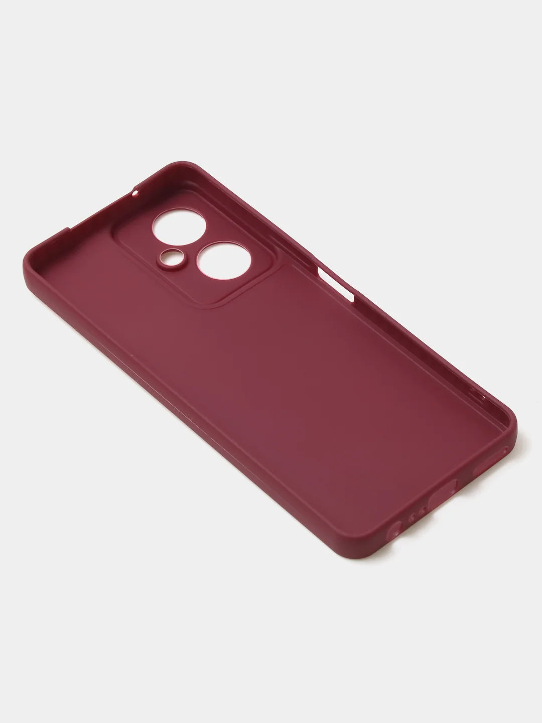 Бордовый чехол для Tecno Camon 19 / Camon 19 Pro цветной матовый с дополнительной защитой камеры