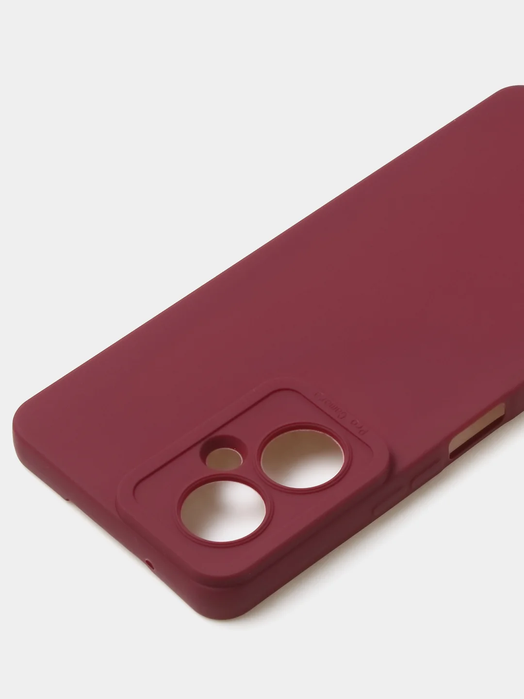 Бордовый чехол для Tecno Camon 19 / Camon 19 Pro цветной матовый с дополнительной защитой камеры