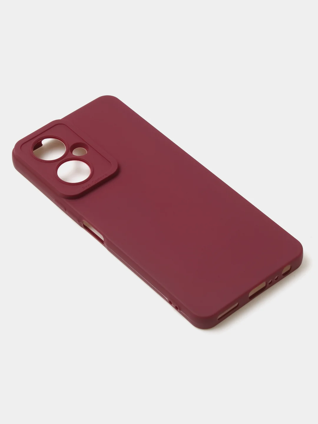 Бордовый чехол для Tecno Camon 19 / Camon 19 Pro цветной матовый с дополнительной защитой камеры