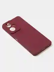 Бордовый чехол для Tecno Camon 19 / Camon 19 Pro цветной матовый с дополнительной защитой камеры