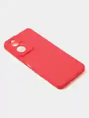 Красный чехол для Tecno Camon 19 / Camon 19 Pro цветной матовый с дополнительной защитой камеры
