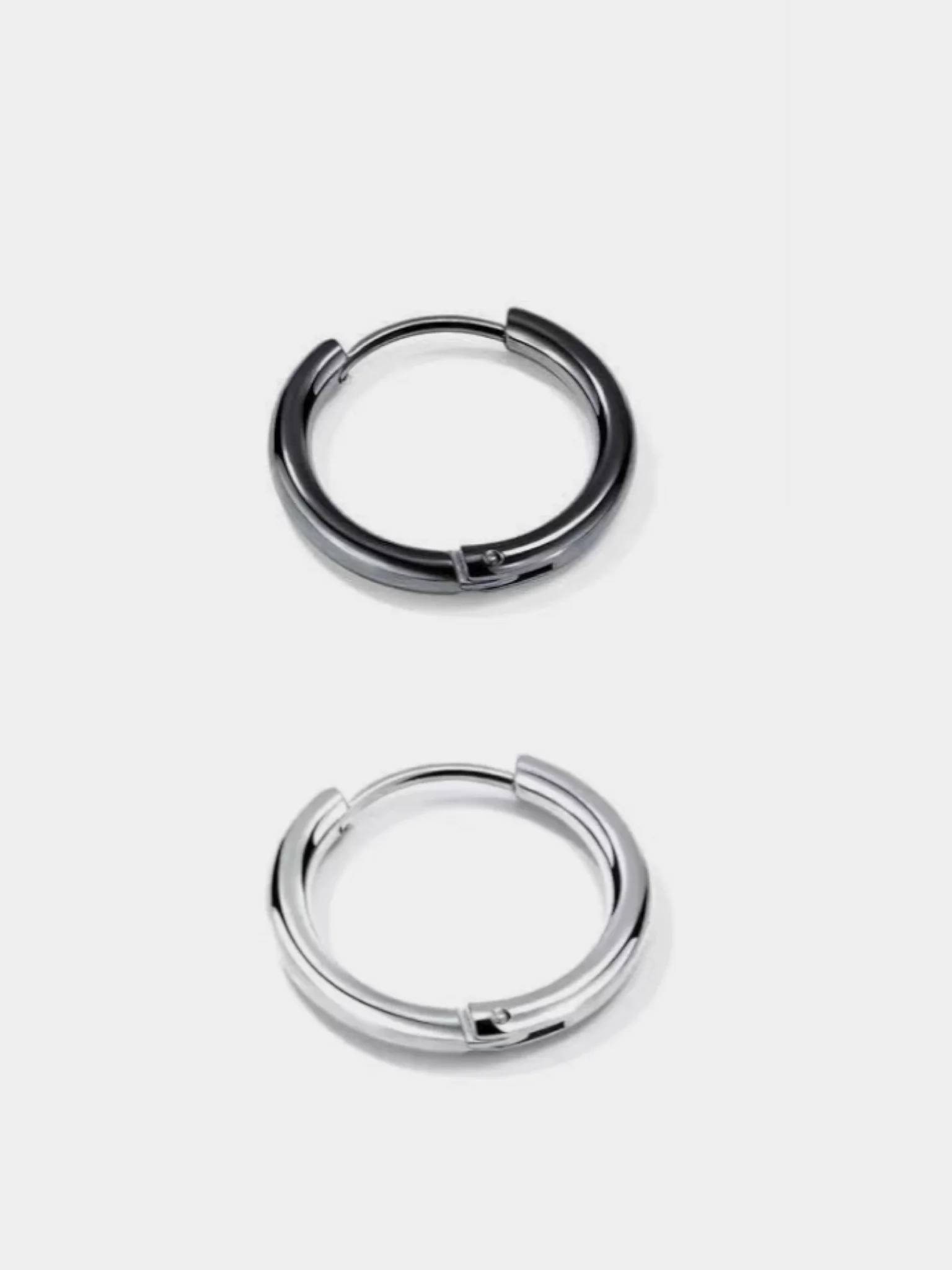 Серьга-кольцо из медицинской стали, мужская, 8 мм, 12 мм, 14 мм, 1 штука