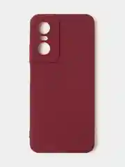Бордовый чехол для Tecno Pop 6 Pro, цветной, матовый, с дополнительной защитой камеры