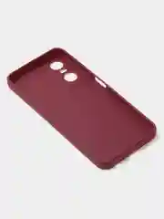 Бордовый чехол для Tecno Pop 6 Pro, цветной, матовый, с дополнительной защитой камеры