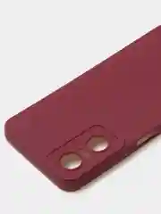 Бордовый чехол для Tecno Pop 6 Pro, цветной, матовый, с дополнительной защитой камеры