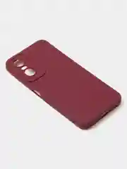 Бордовый чехол для Tecno Pop 6 Pro, цветной, матовый, с дополнительной защитой камеры