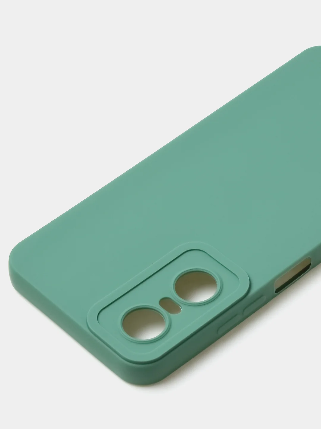 Зеленый чехол для Tecno Pop 6 Pro, цветной, матовый, с дополнительной защитой камеры