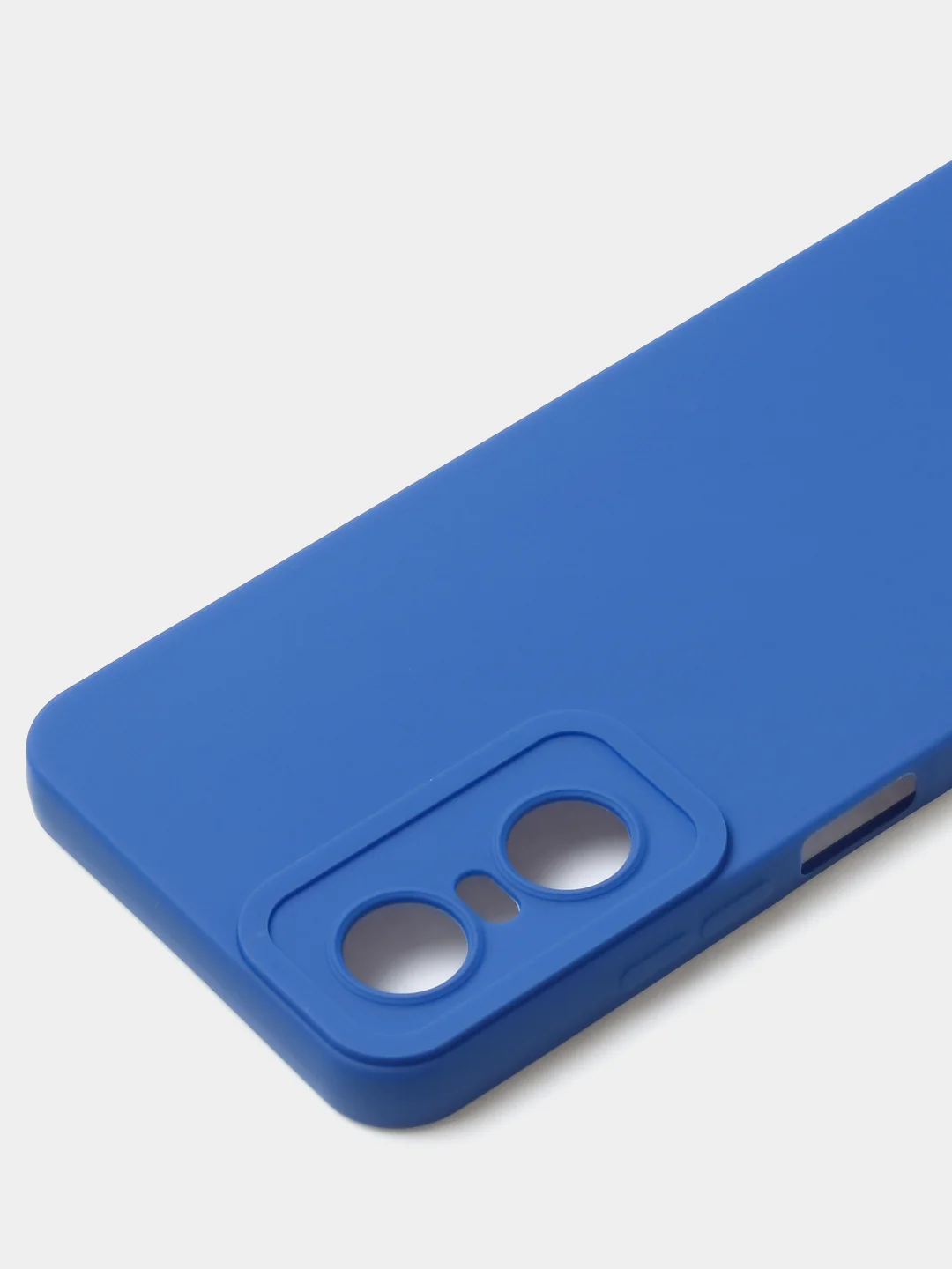 Синий чехол для Tecno Pop 6 Pro, цветной, матовый, с дополнительной защитой камеры