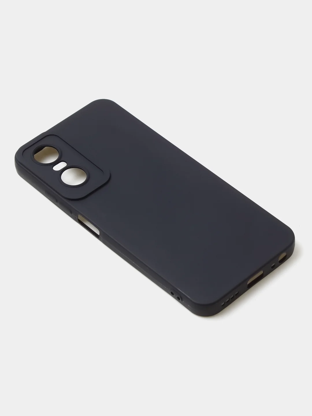Черный чехол для Tecno Pop 6 Pro, цветной, матовый, с дополнительной защитой камеры