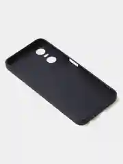 Черный чехол для Tecno Pop 6 Pro, цветной, матовый, с дополнительной защитой камеры