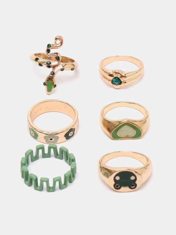 Набор колец "Frog", 6 штук