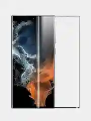 Черный защитное стекло 6D для Samsung Galaxy S22 Ultra, Самсунг С22 Ультра