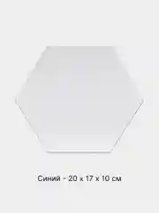 Синий интерьерная плитка "Соты", 12 штук, зеркальная, самоклеящаяся, 8 размеров