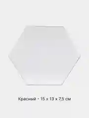 Красный интерьерная плитка "Соты", 12 штук, зеркальная, самоклеящаяся, 8 размеров