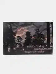 Лесной зеленый открытки с днем рождения, "Хочу с тобой...", 7 видов, 10х15 см