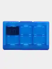 Синий кейс/ коробка для хранения игровых картриджей Nintendo Switch (24 слота)