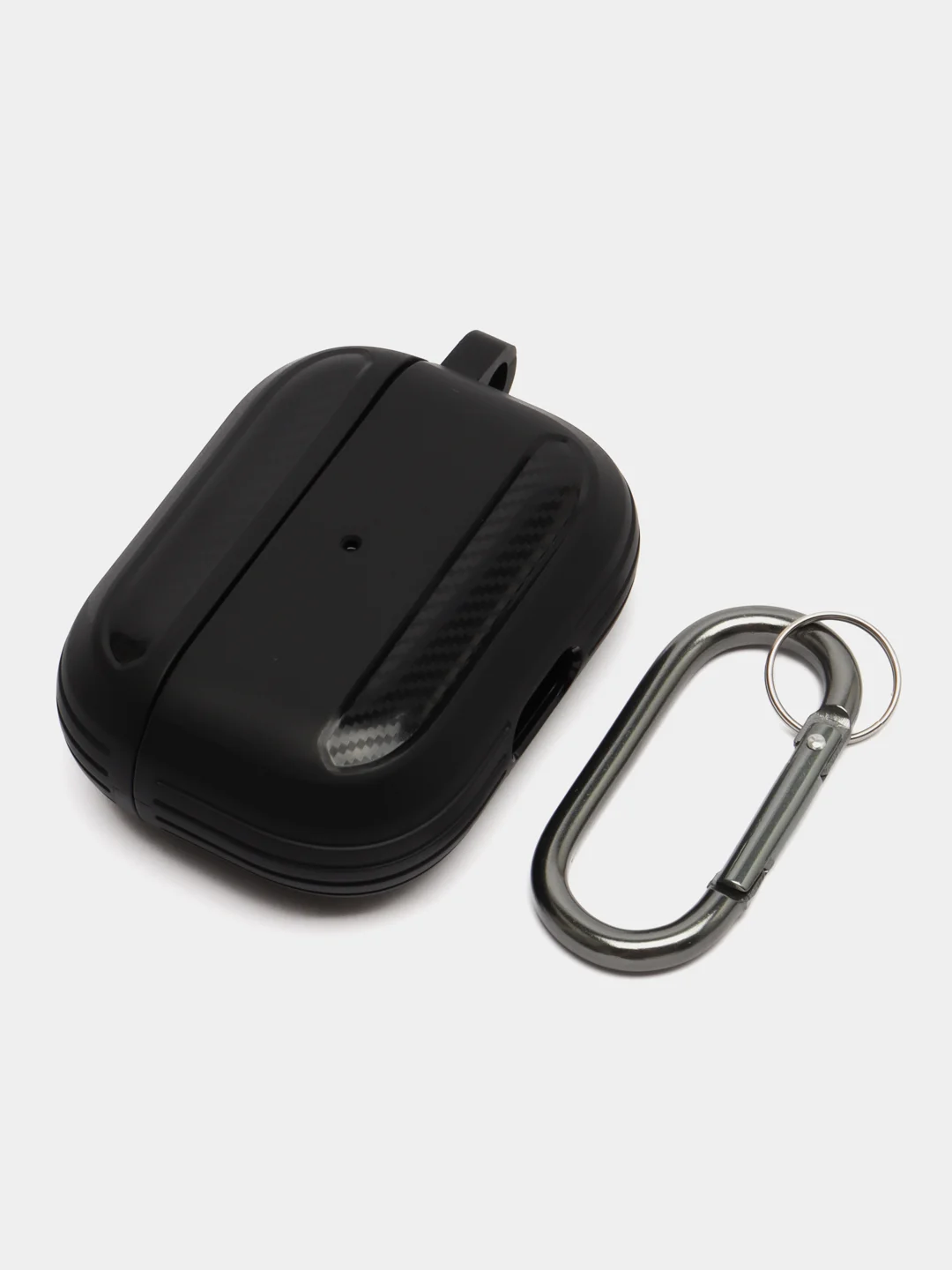Черный углеродный защитный чехол для наушников Apple AirPods Pro/ ударопрочный