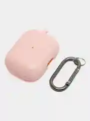 Розовый углеродный защитный чехол для наушников Apple AirPods Pro/ ударопрочный