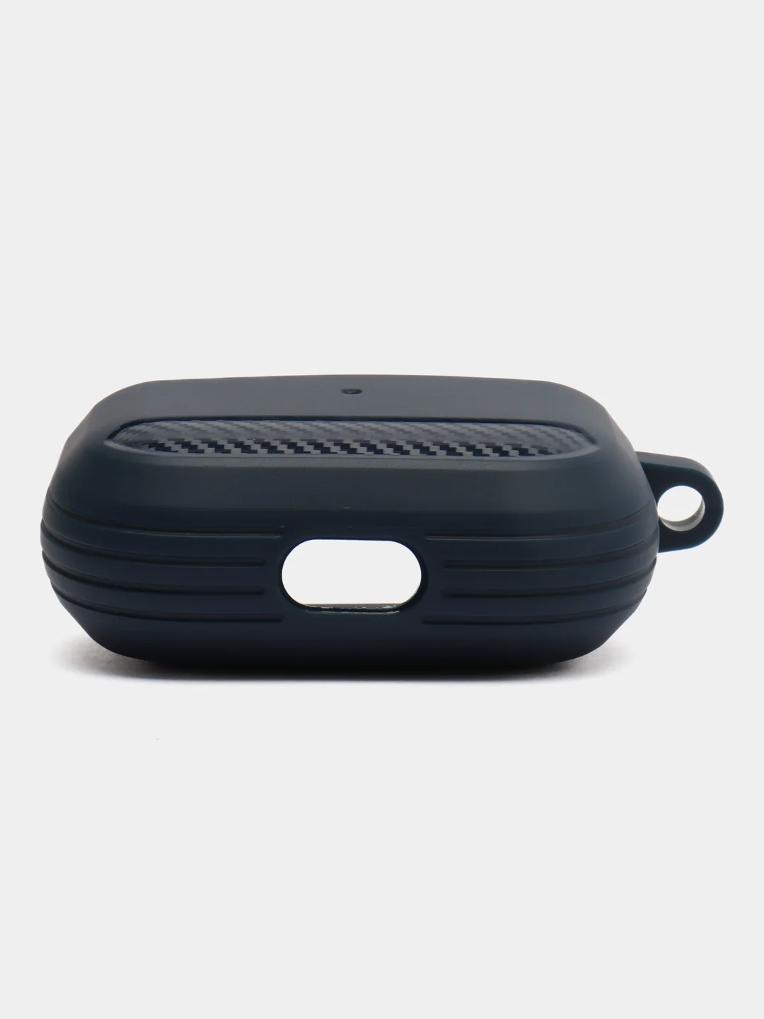 Синий меланж углеродный защитный чехол для наушников Apple AirPods Pro/ ударопрочный