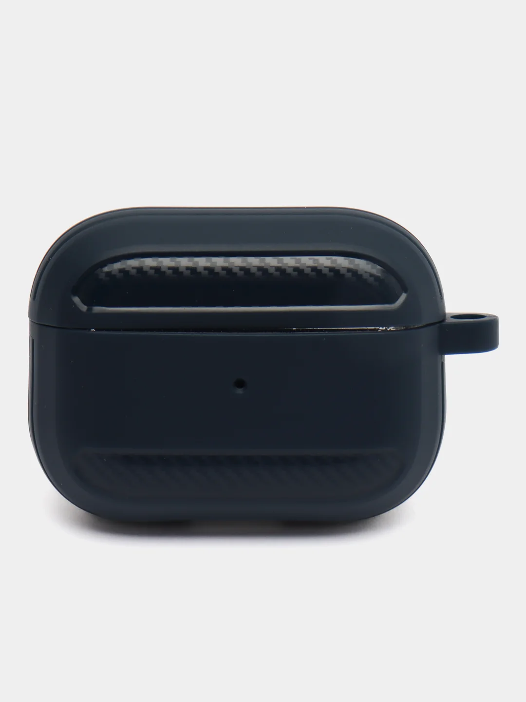 Синий меланж углеродный защитный чехол для наушников Apple AirPods Pro/ ударопрочный