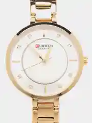 Золотой женские наручные часы Curren 9051 в подарочной упаковке