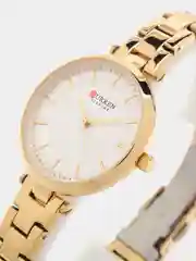 Золотой женские наручные часы Curren 9054 в подарочной упаковке