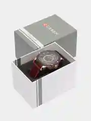Бордовый мужские наручные часы Curren 8341 в подарочной упаковке