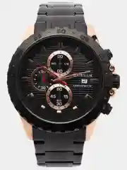 Черный мужские наручные часы Curren 8334 с хронографом в подарочной упаковке