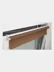 Штора рулонная Brabix 80х175 см, текстура - лён, защита 55-85%, 200 г/м2 темно-беж. 605996
