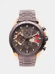 Коричневый мужские наручные часы Curren 8401 с хронографом в подарочной упаковке